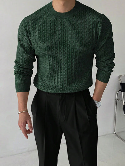 David | Suéter De Cuello Redondo Trenzado