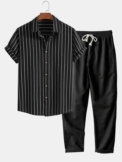 Ali-Hassan | Conjunto De Camisa Rayada Y