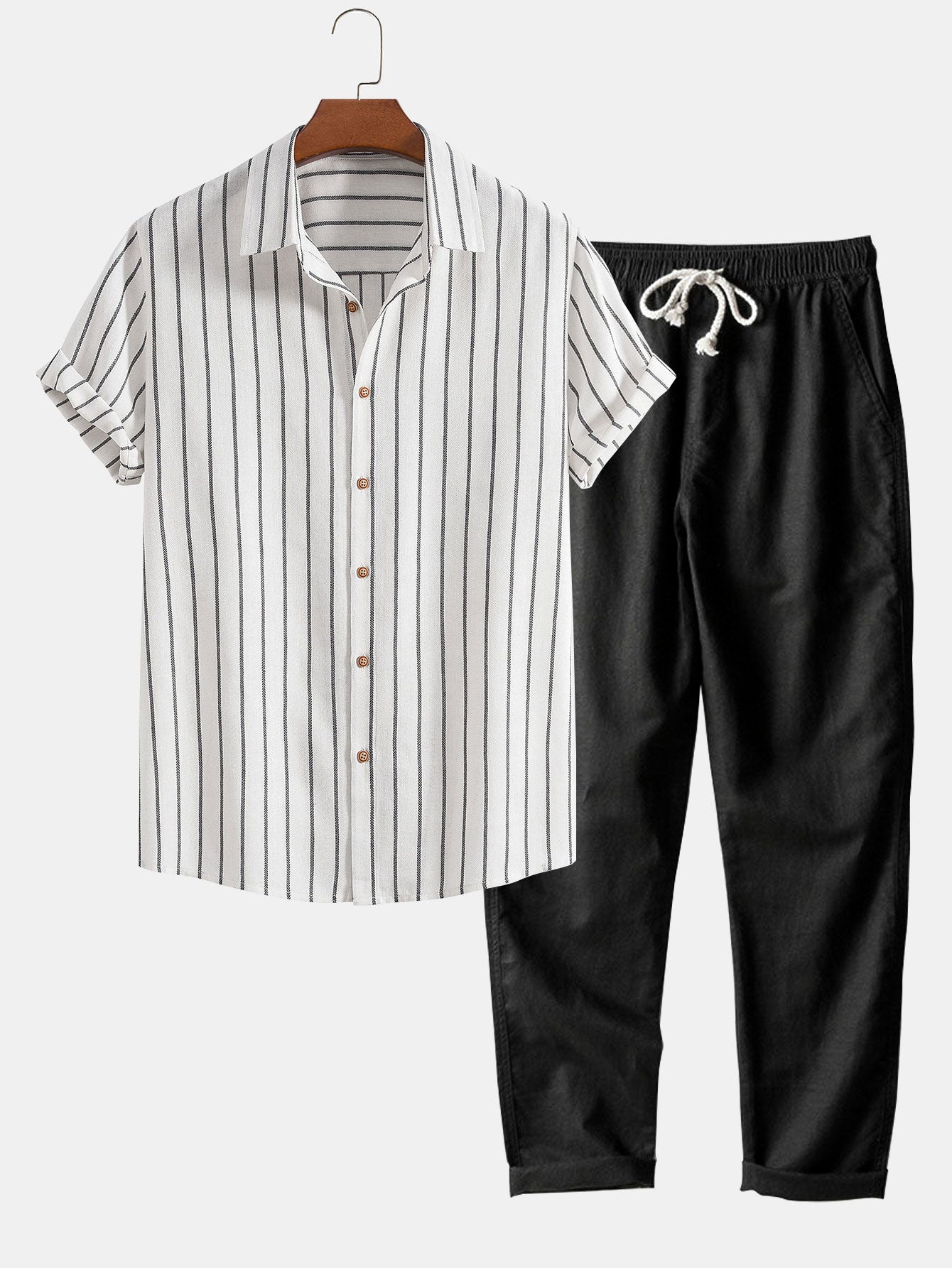 Ali-Hassan | Conjunto De Camisa Rayada Y