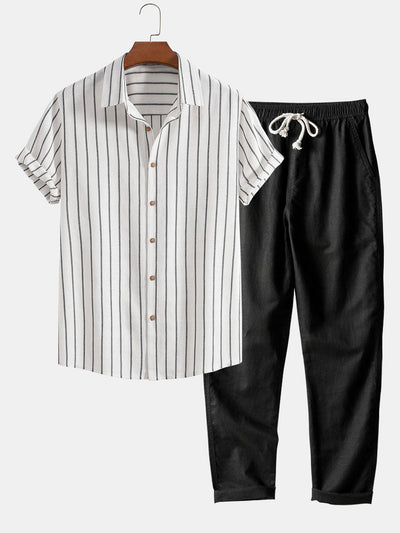 Ali-Hassan | Conjunto De Camisa Rayada Y