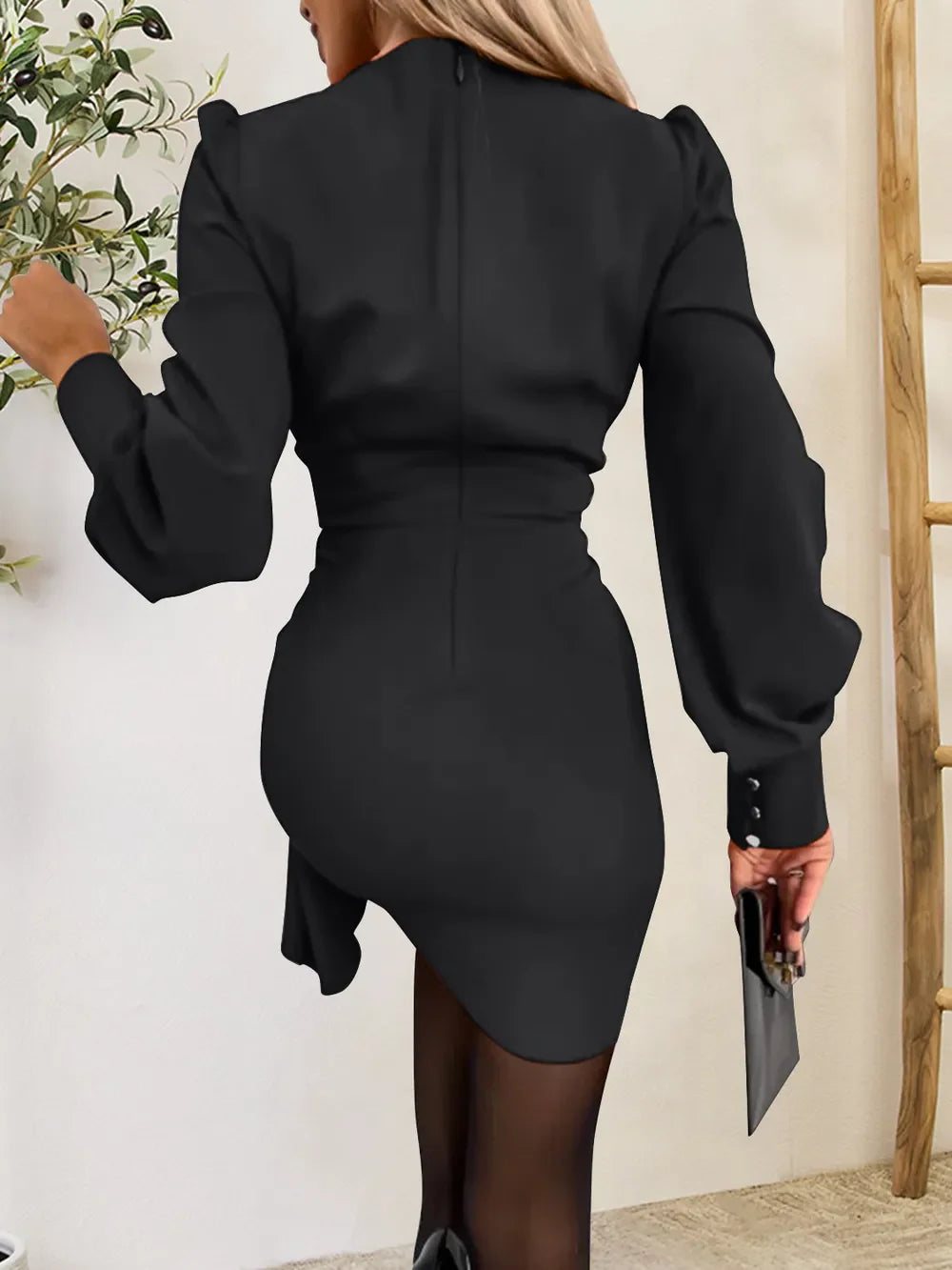 Ainhoa | Marzena Vestido Cruzado Elegante Con Drapado Decorativo Karol Firenze