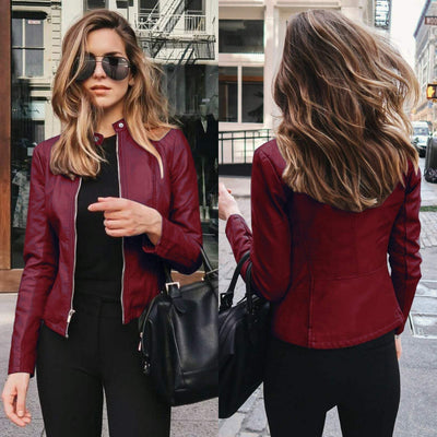 Frida | Chaqueta De Cuero - Elegante - Negra, Cuero Suave, Acabado