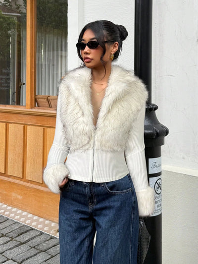 Chiara | Laréa Chaqueta Corto Con Cuello De Piel