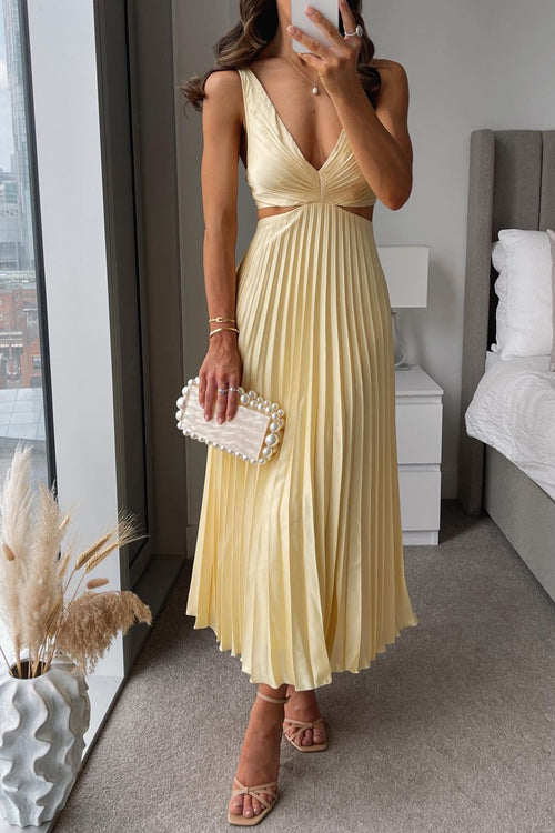 Elsa | Elegante Vestido Maxi Plisado Karol Firenze