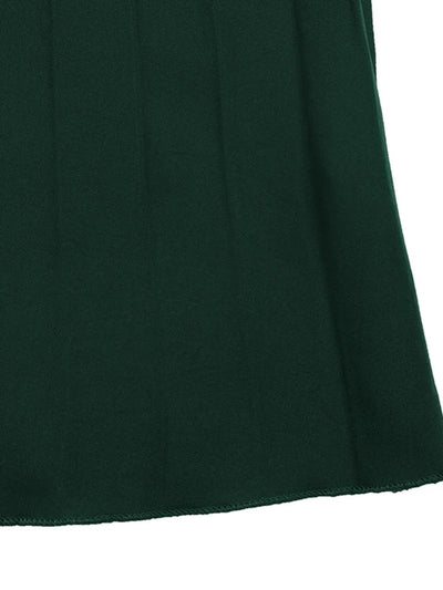 Clara | Jowita Vestido Midi Plisado Verde Con Cinturón Karol Firenze