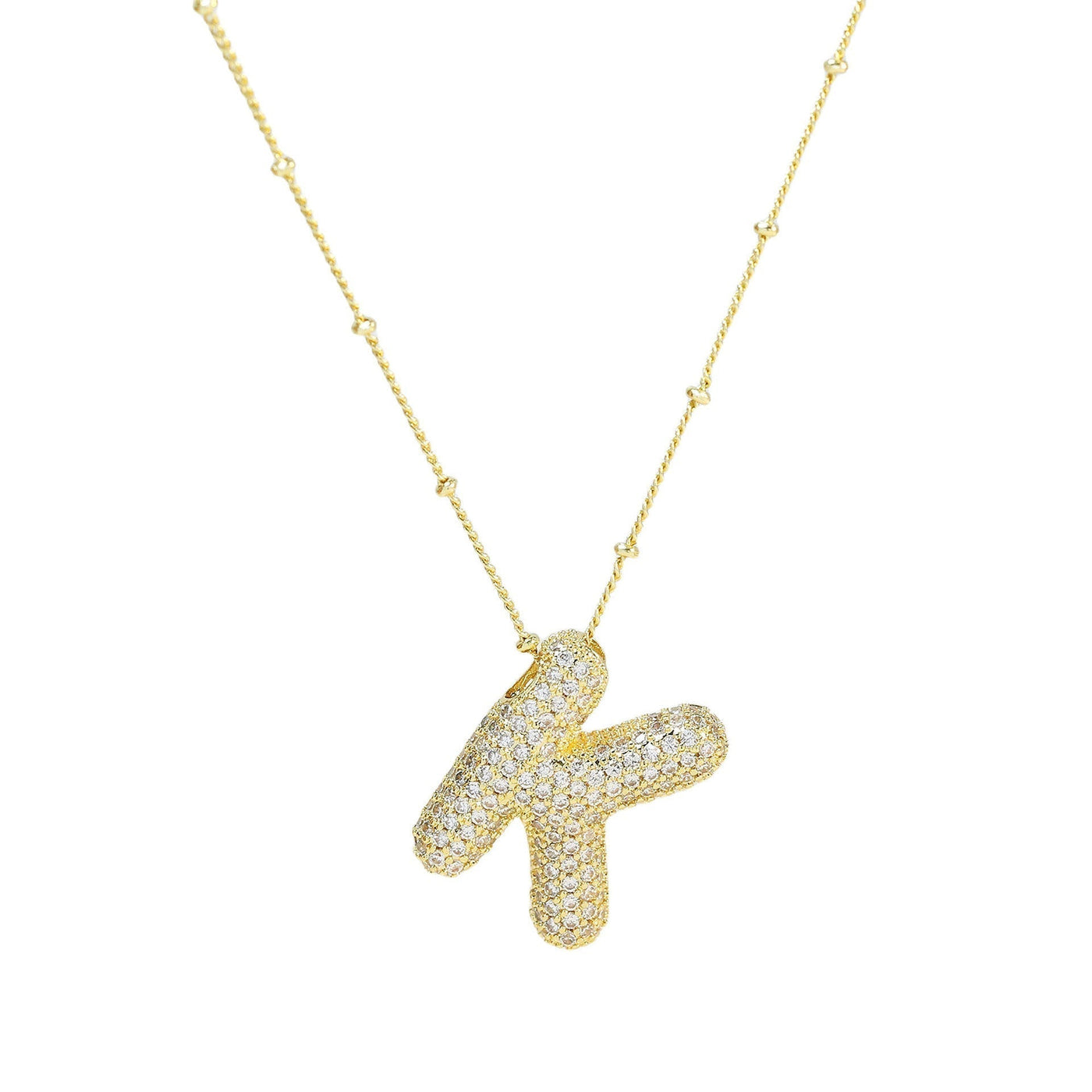 Savannah | Collar de Letra Burbuja con Diamantes Mijn winkel