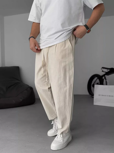 Sergey | Pantalones De Lino De Pierna