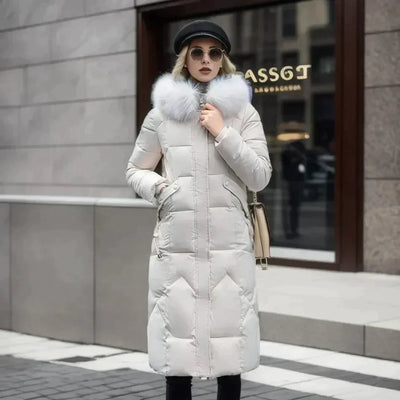 Luciana | Abrigo De Piel De Moda | Blanco - Elegante Y Cálido