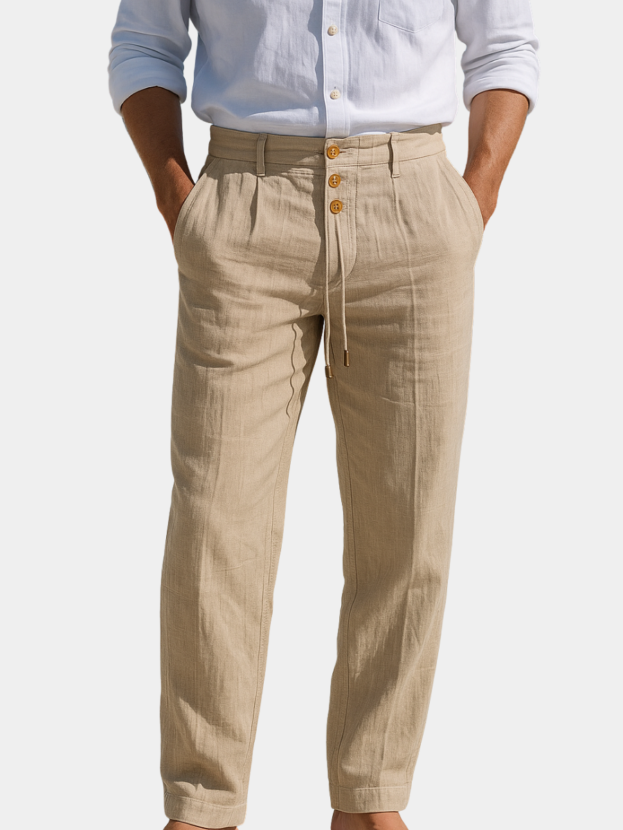 Robert | Pantalones De Lino Livianos Para