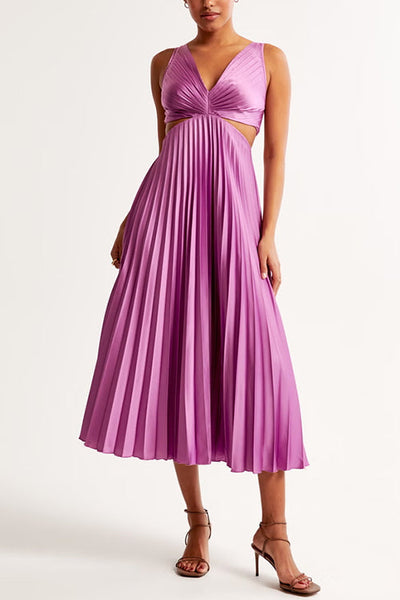 Elsa | Elegante Vestido Maxi Plisado Karol Firenze