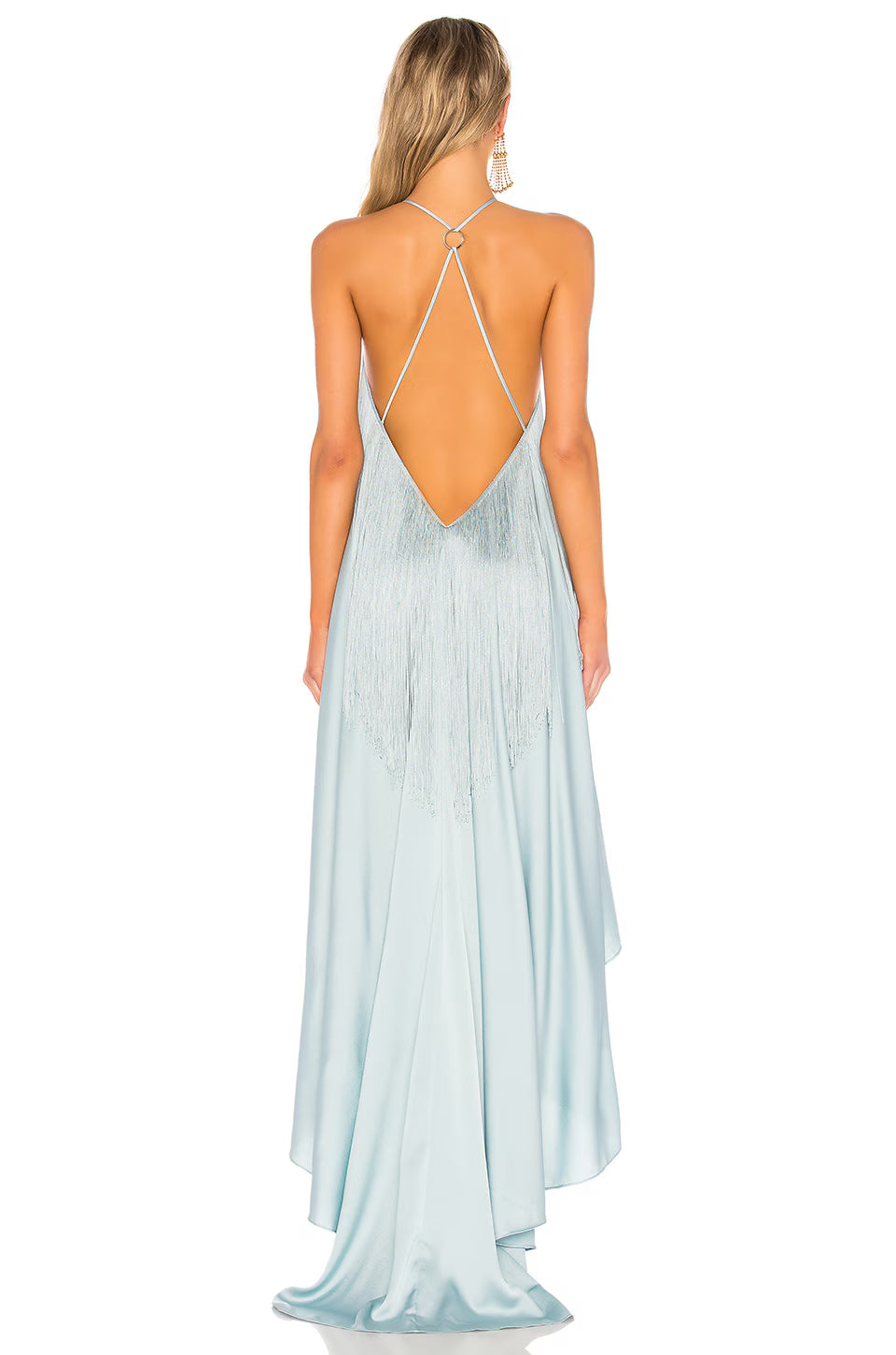 Armelia | Vestido Maxi De Satén Con Escote Profundo Y Abertura Karol Firenze