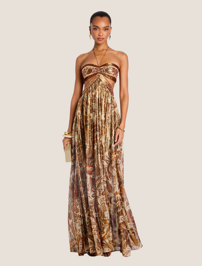 Lucía | Calissara Vestido Maxi Con Acento Étnico Karol Firenze