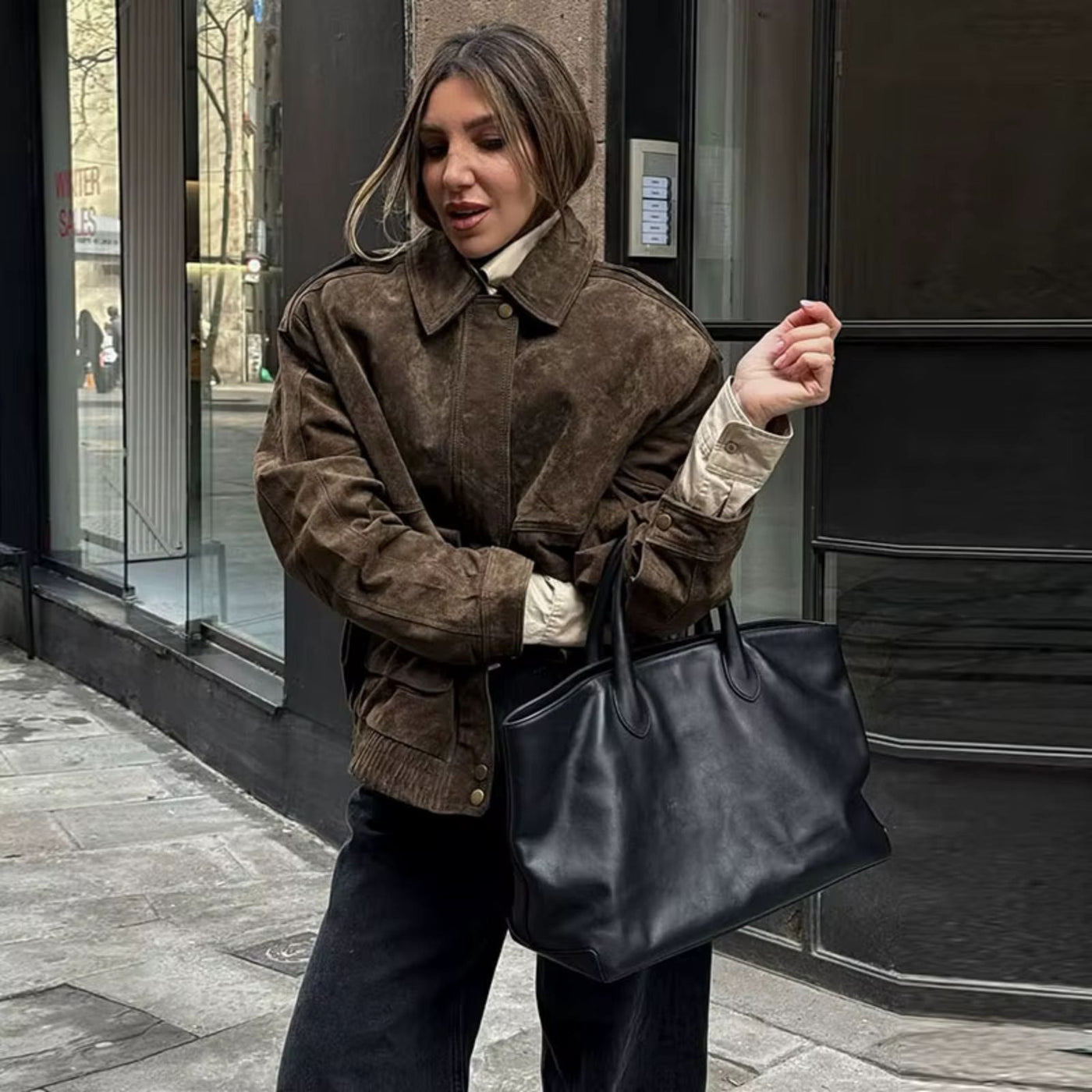 FAYE | Chaqueta Oversize De Ante