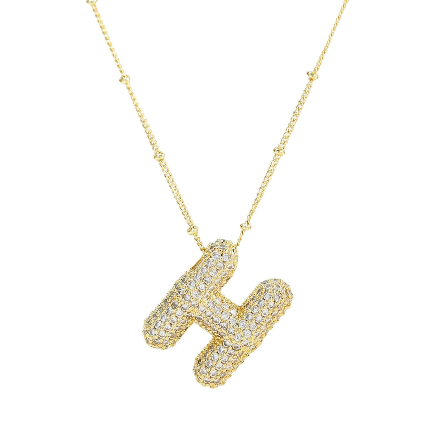 Savannah | Collar de Letra Burbuja con Diamantes Mijn winkel