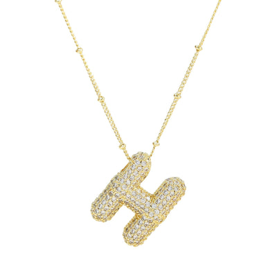 Savannah | Collar de Letra Burbuja con Diamantes Mijn winkel