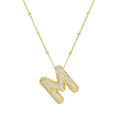Savannah | Collar de Letra Burbuja con Diamantes Mijn winkel