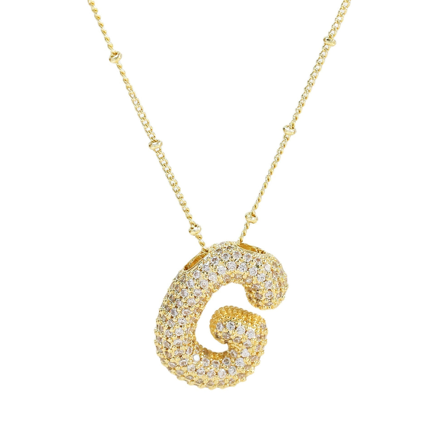 Savannah | Collar de Letra Burbuja con Diamantes Mijn winkel