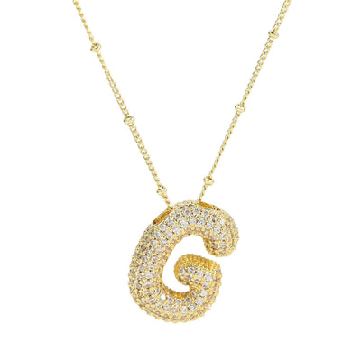 Savannah | Collar de Letra Burbuja con Diamantes Mijn winkel