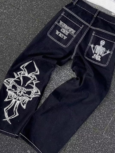 George | Jeans Baggy Bordados