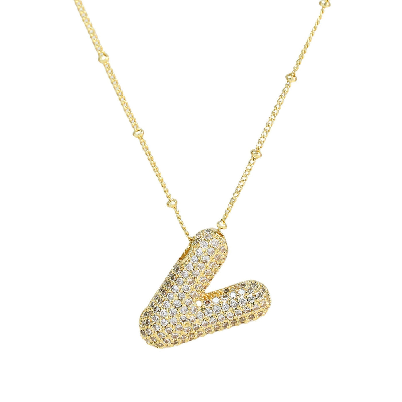 Savannah | Collar de Letra Burbuja con Diamantes Mijn winkel