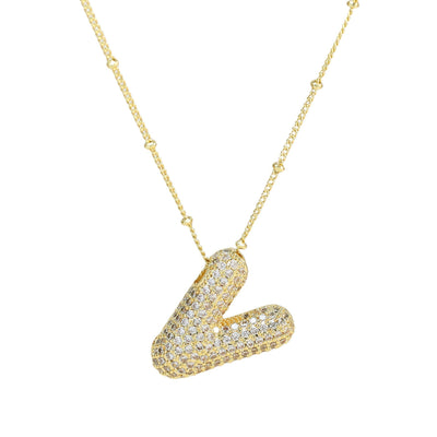 Savannah | Collar de Letra Burbuja con Diamantes Mijn winkel