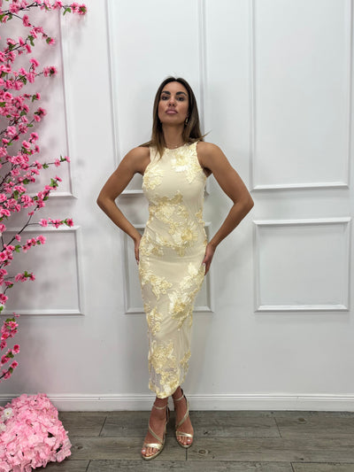 June | Serelia Vestido De Noche Elegante Con Estampado Floral Karol Firenze