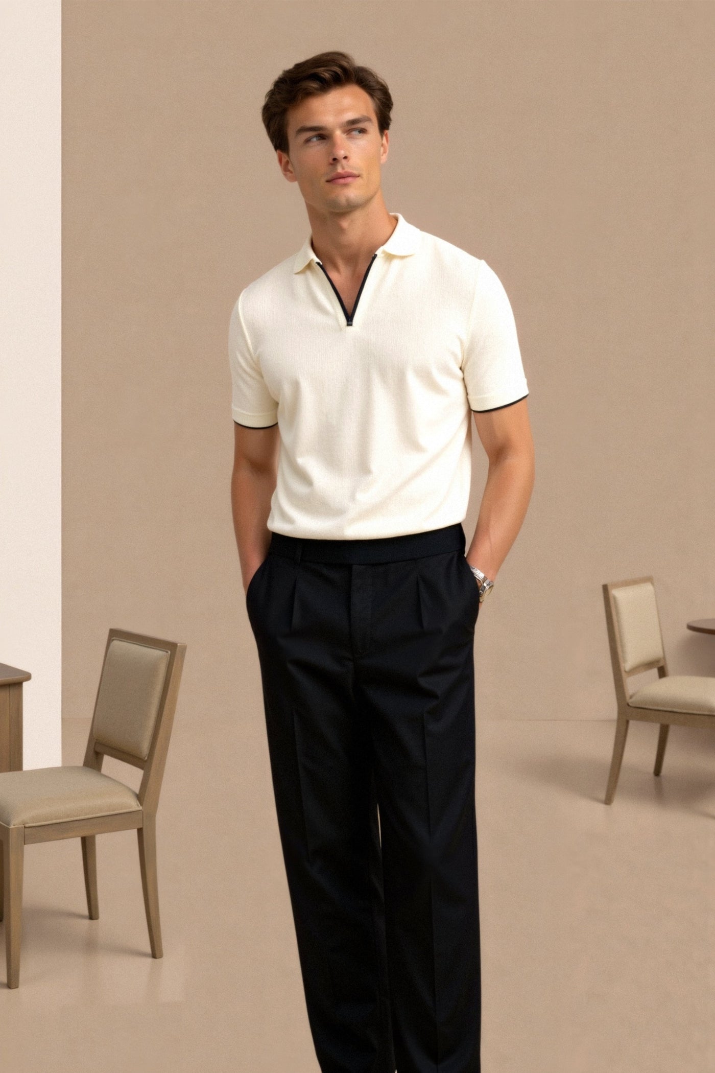 Cristian | Polo Ajustado Slim En Contraste