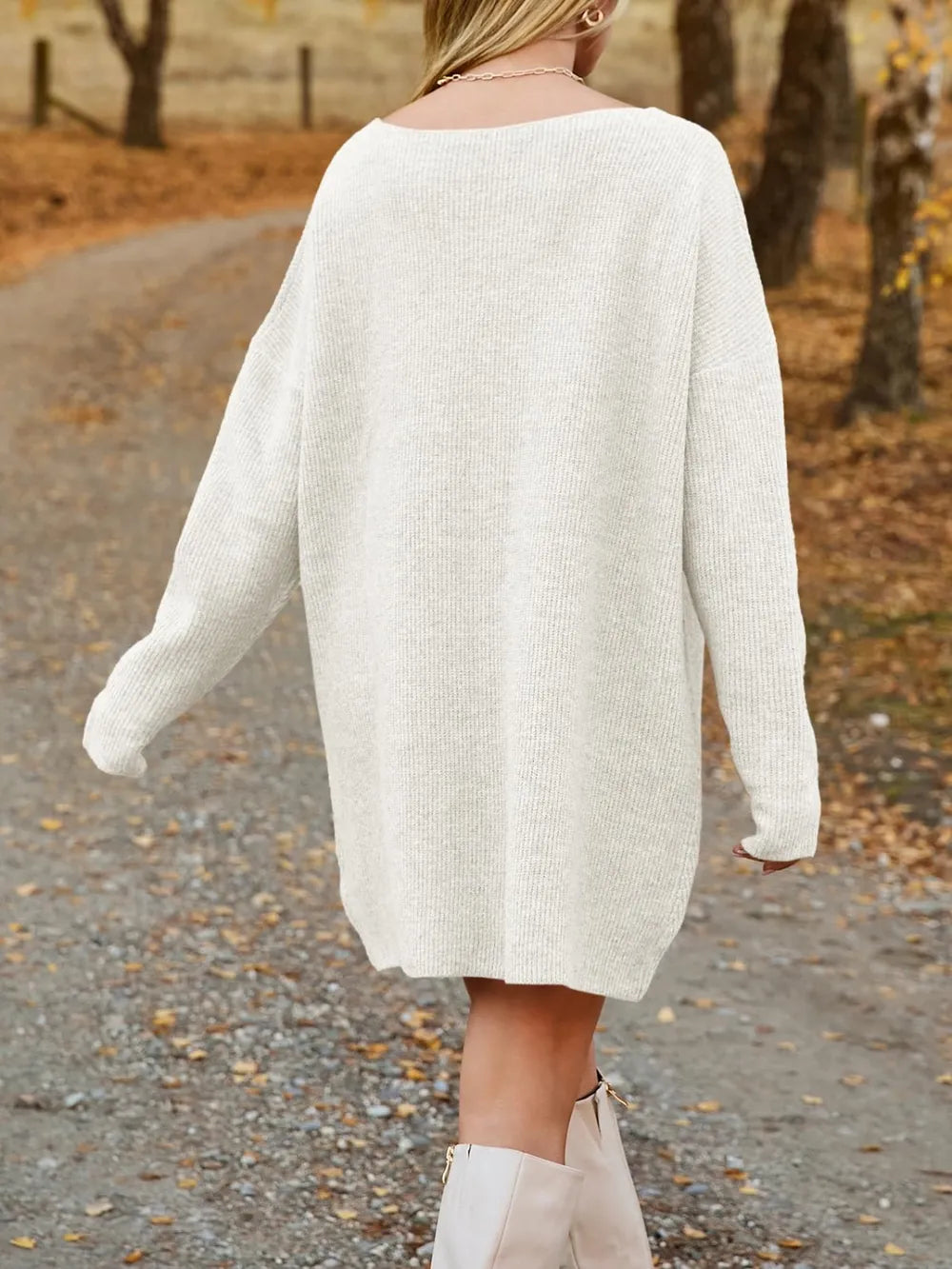 Carlotta | Ludmiła Vestido De Punto Oversize Con Escote En V Karol Firenze