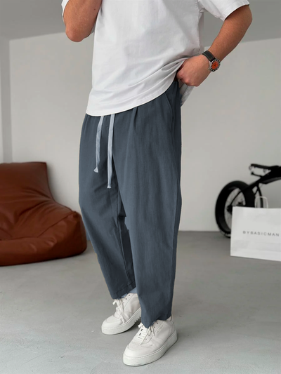 Sergey | Pantalones De Lino De Pierna