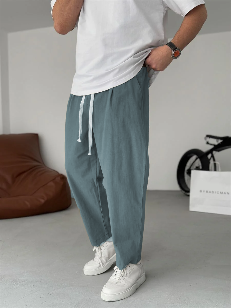 Sergey | Pantalones De Lino De Pierna