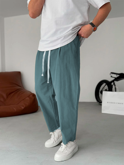 Sergey | Pantalones De Lino De Pierna