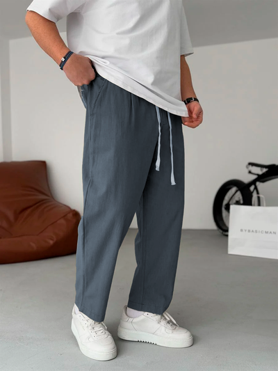 Sergey | Pantalones De Lino De Pierna