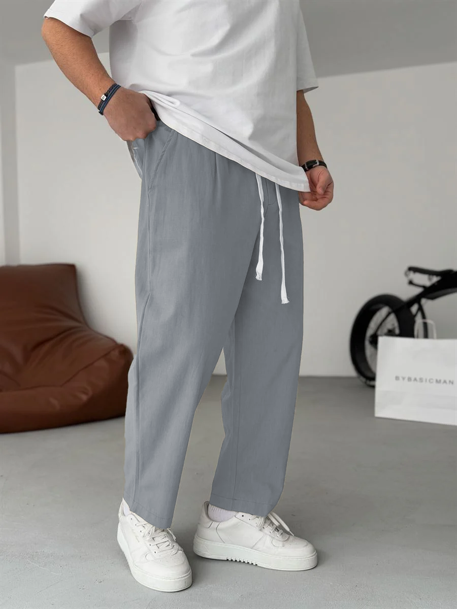 Sergey | Pantalones De Lino De Pierna