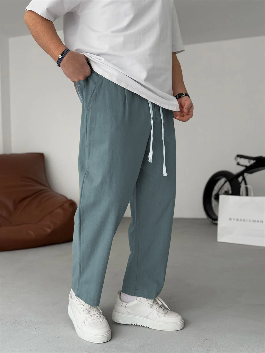 Sergey | Pantalones De Lino De Pierna