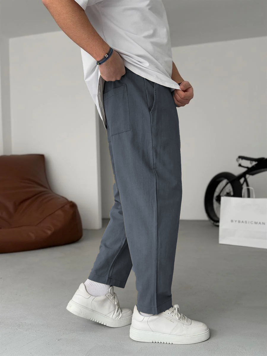 Sergey | Pantalones De Lino De Pierna