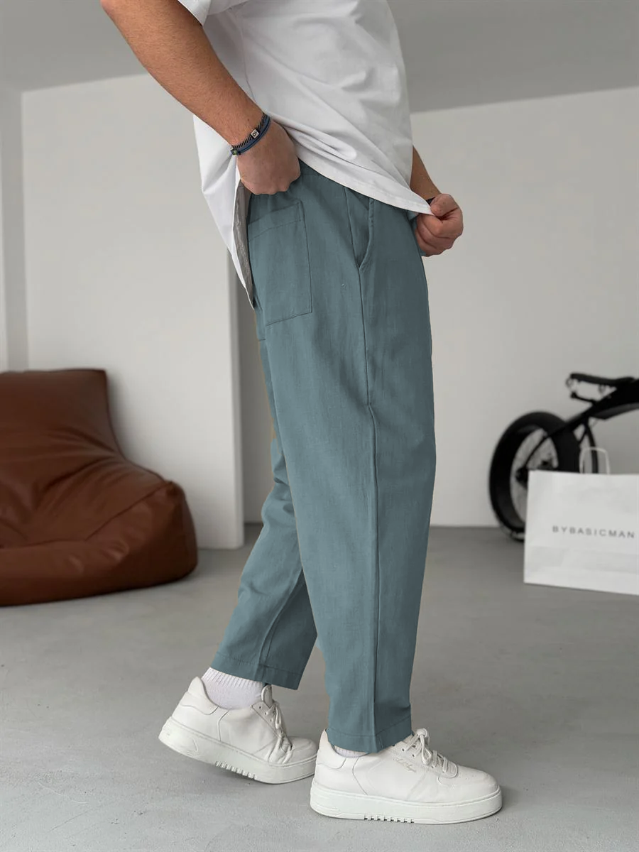 Sergey | Pantalones De Lino De Pierna
