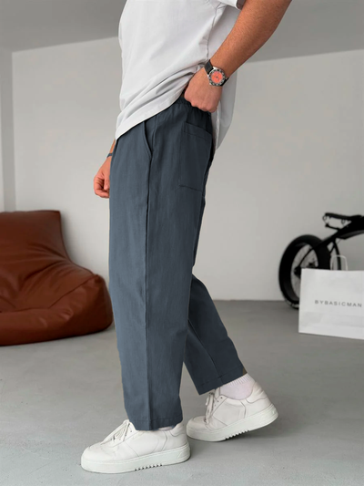 Sergey | Pantalones De Lino De Pierna