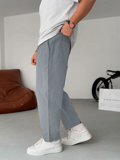 Sergey | Pantalones De Lino De Pierna
