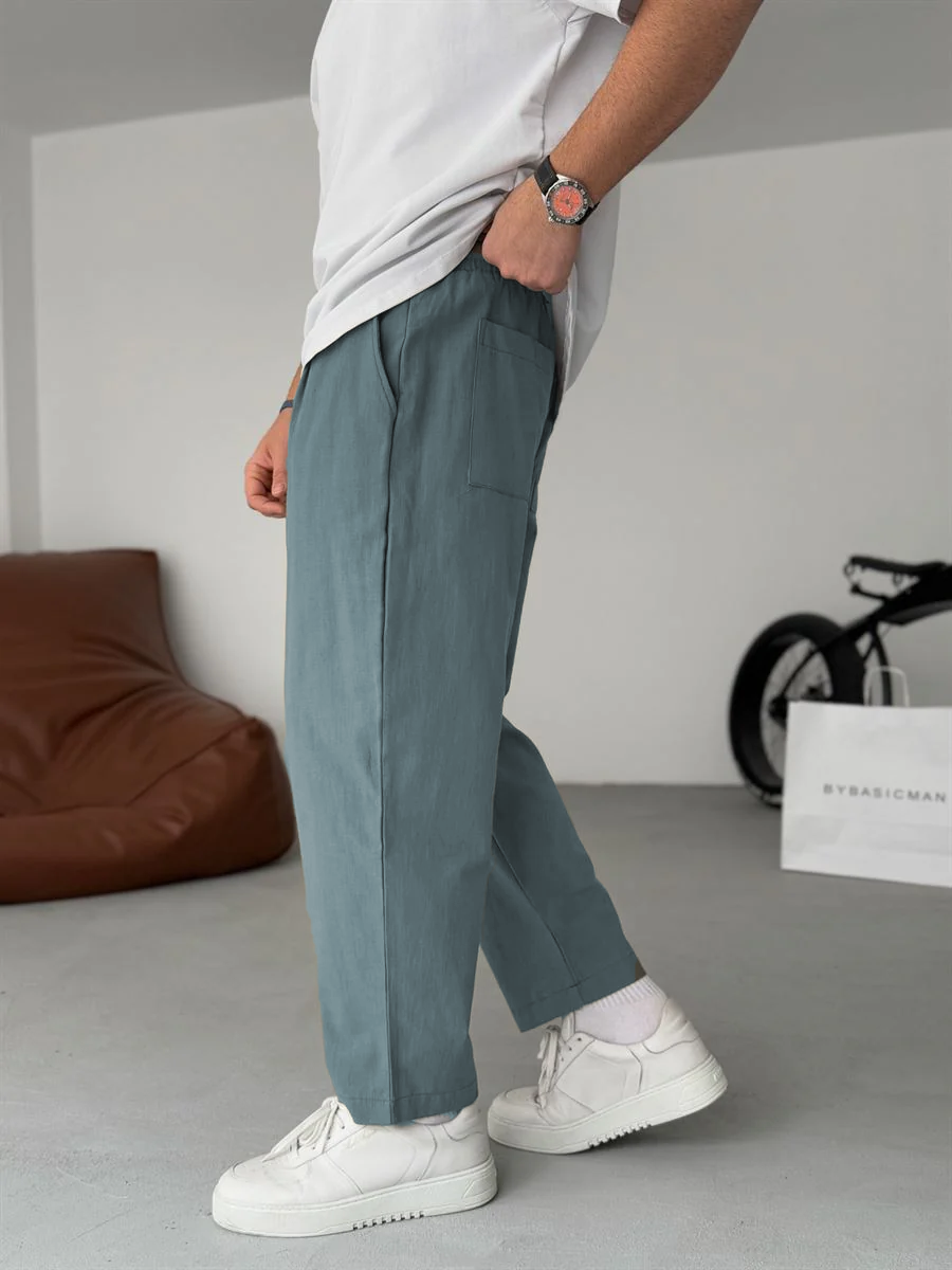 Sergey | Pantalones De Lino De Pierna