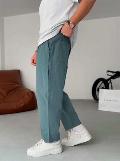 Sergey | Pantalones De Lino De Pierna