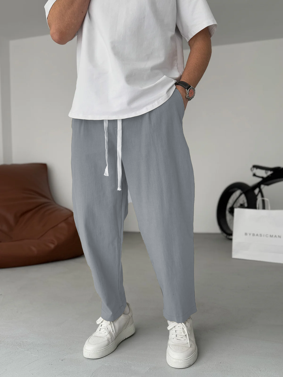 Sergey | Pantalones De Lino De Pierna