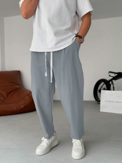 Sergey | Pantalones De Lino De Pierna