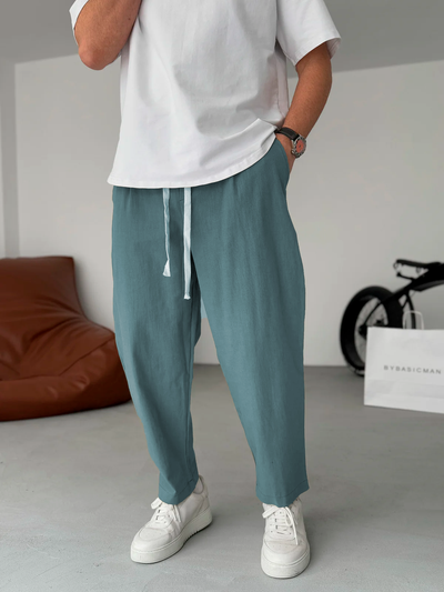 Sergey | Pantalones De Lino De Pierna