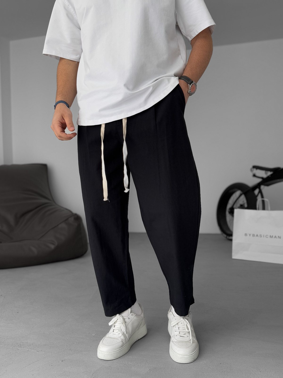 Sergey | Pantalones De Lino De Pierna