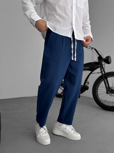 Sergey | Pantalones De Lino De Pierna