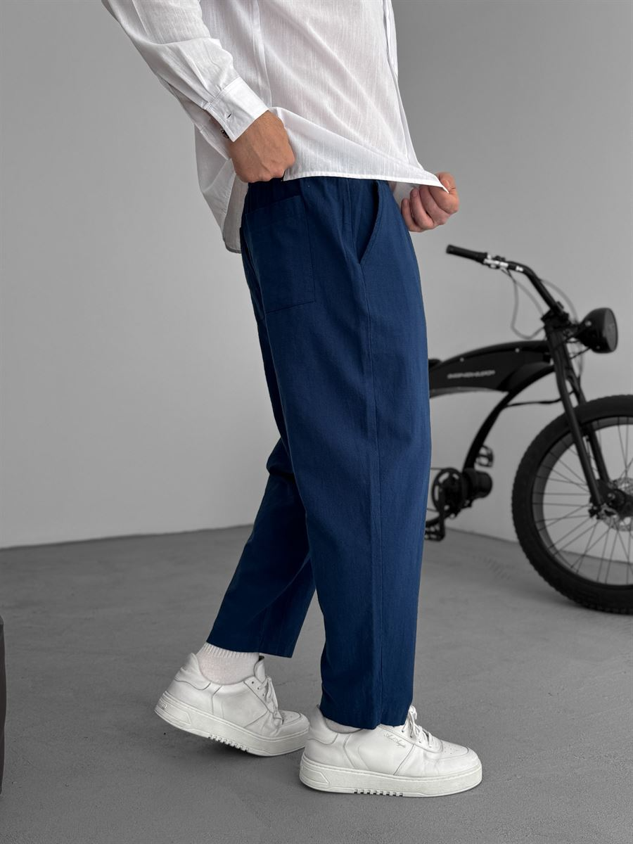 Sergey | Pantalones De Lino De Pierna