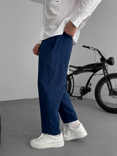Sergey | Pantalones De Lino De Pierna