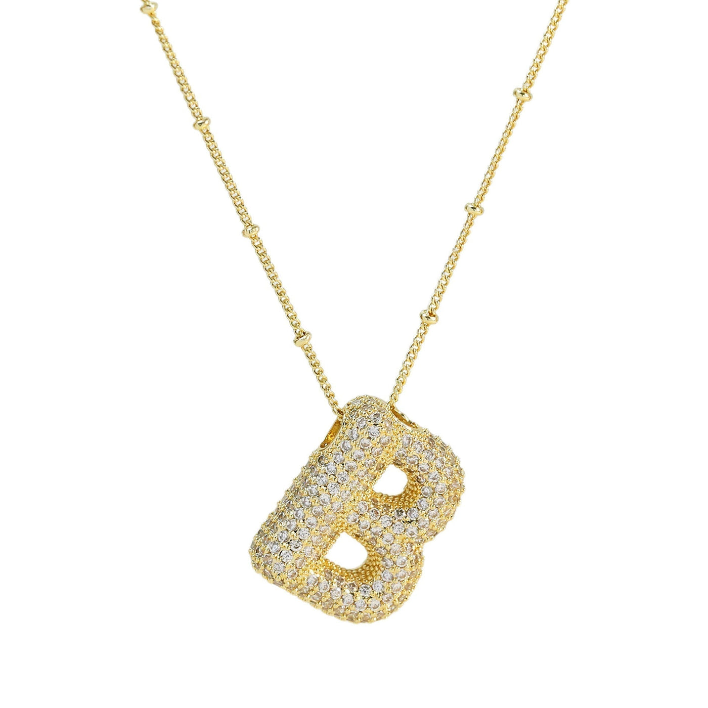 Savannah | Collar de Letra Burbuja con Diamantes Mijn winkel
