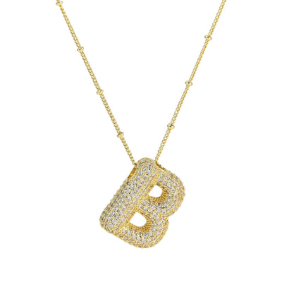 Savannah | Collar de Letra Burbuja con Diamantes Mijn winkel