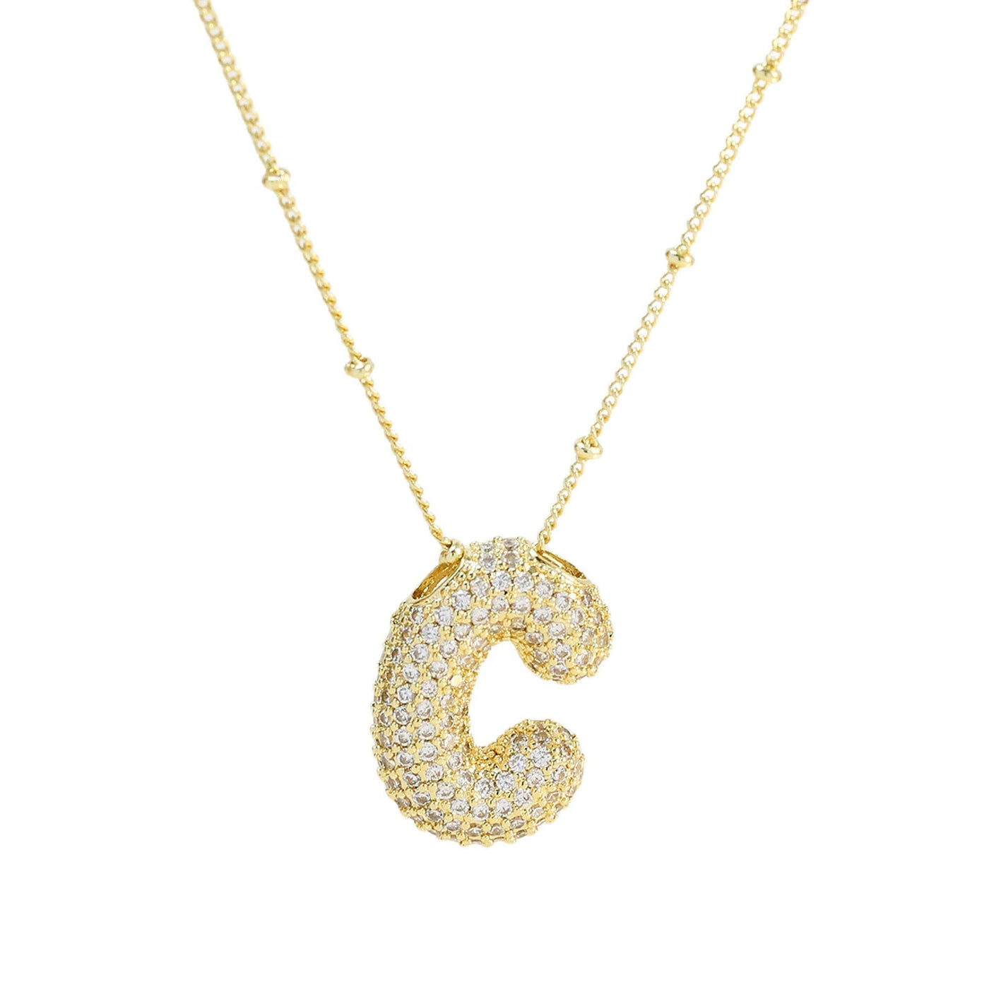 Savannah | Collar de Letra Burbuja con Diamantes Mijn winkel